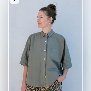 Citizens of Humanity Claire Origami shirt in Nove Green small